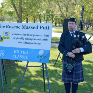 Bagpiper Dave Johnston