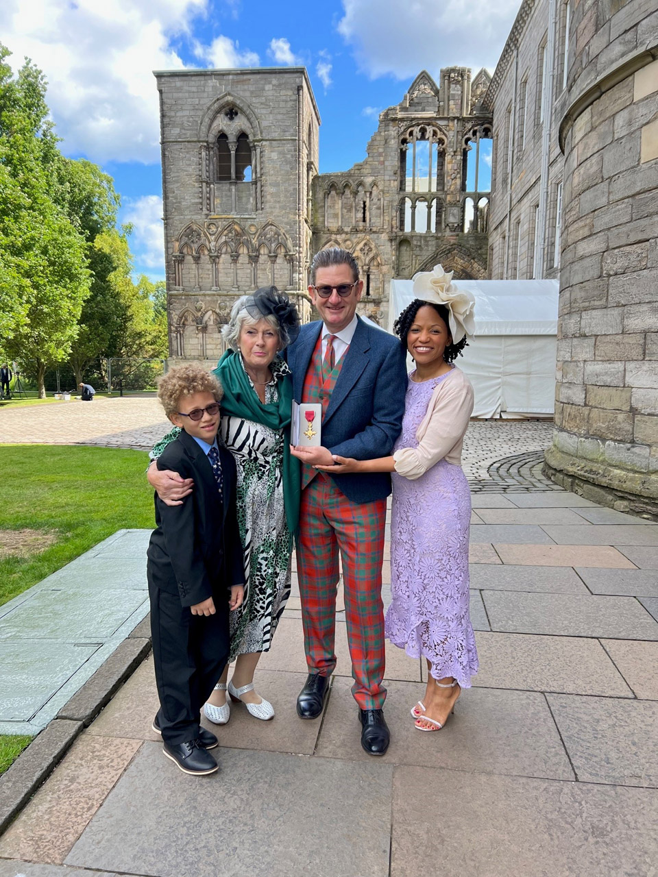 Gus Noble and Family at the OBE Award